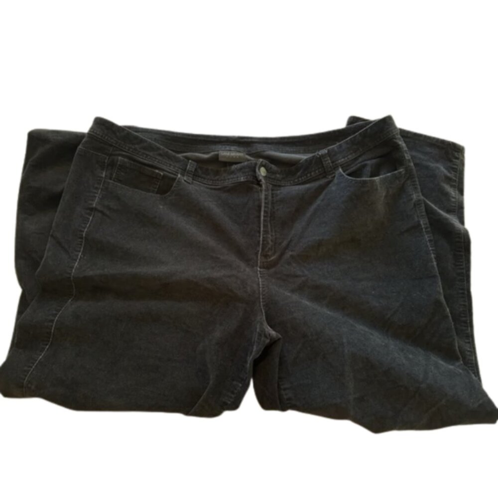 Lane Bryant Black Corduroy Pants Women’s 24 Relaxed Fit